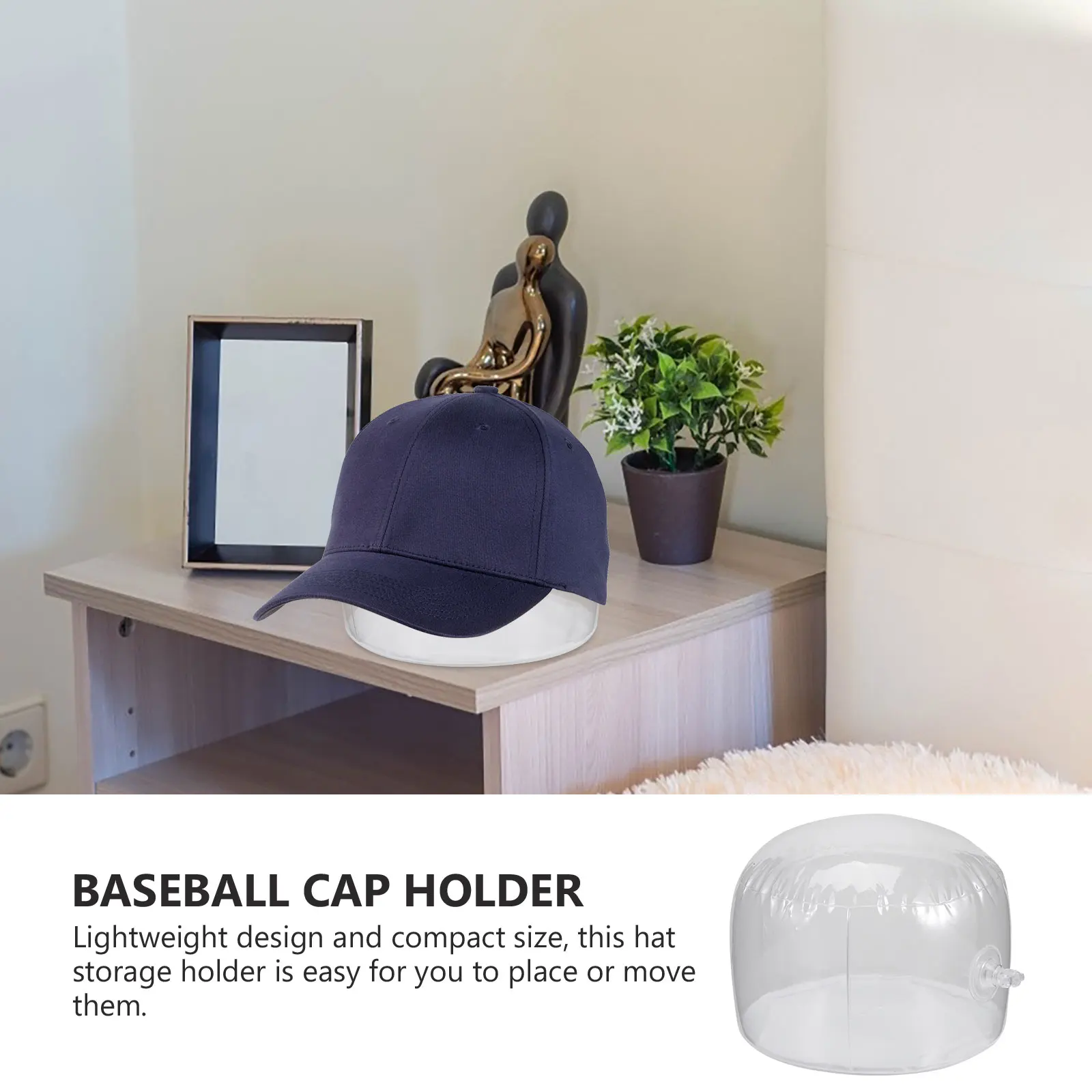 Inflatable Hat Display Stand Lightweight Plastic Dome Holder Portable Hat Storage Rack Holder Inflatable Caps Holders