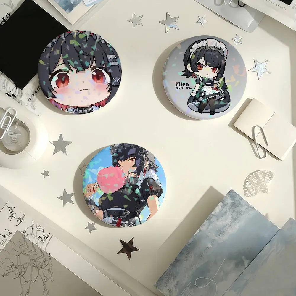 Game Zenless Zone Zero Ellen Joe Laser Badge Pins Handmade Brooches for Backpack Gifts Bag Decor Fans Collect