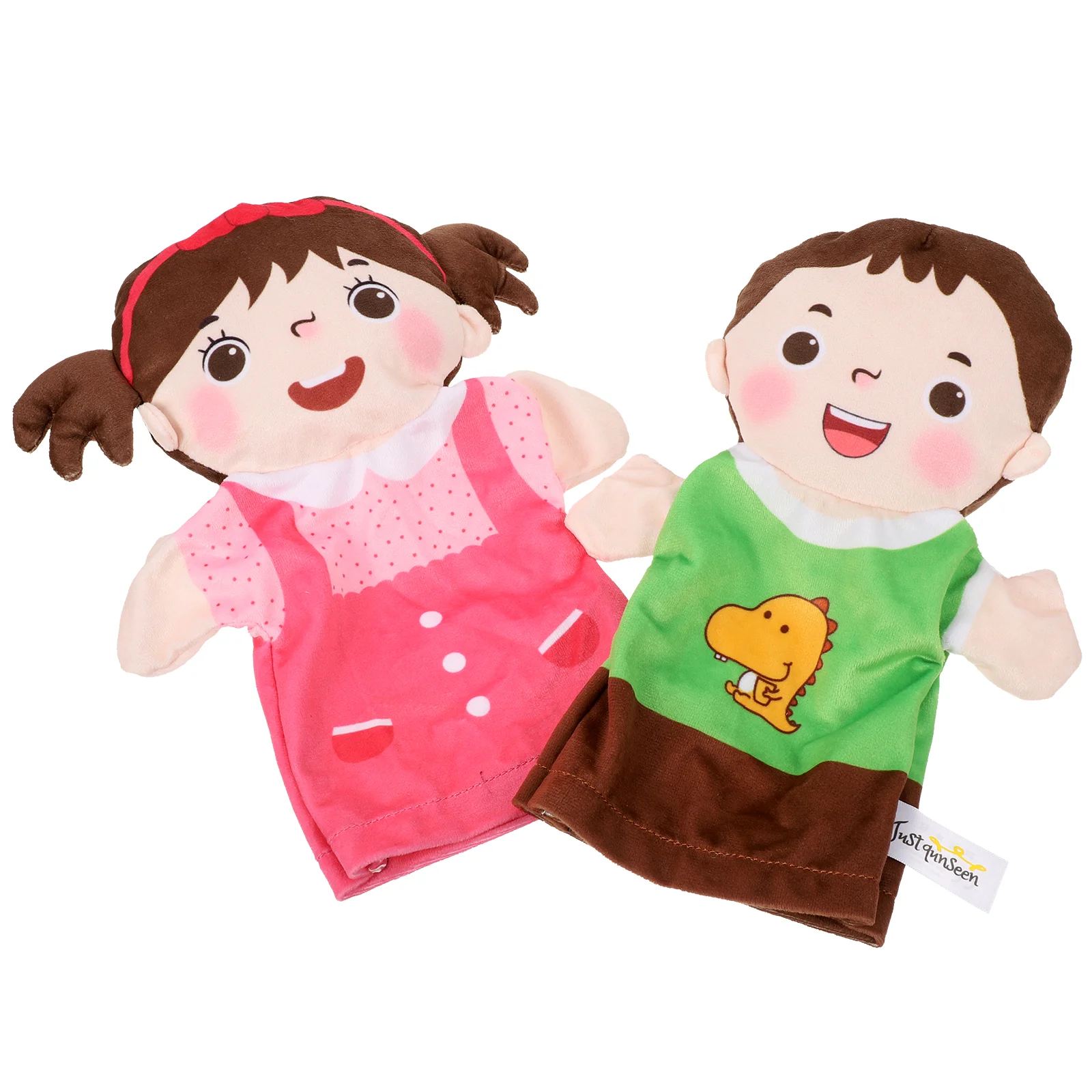 2 Pcs Character Hand Puppet Adults Toy Educational Figure Lifelike Decorate Children Puppets for Cotton Infant