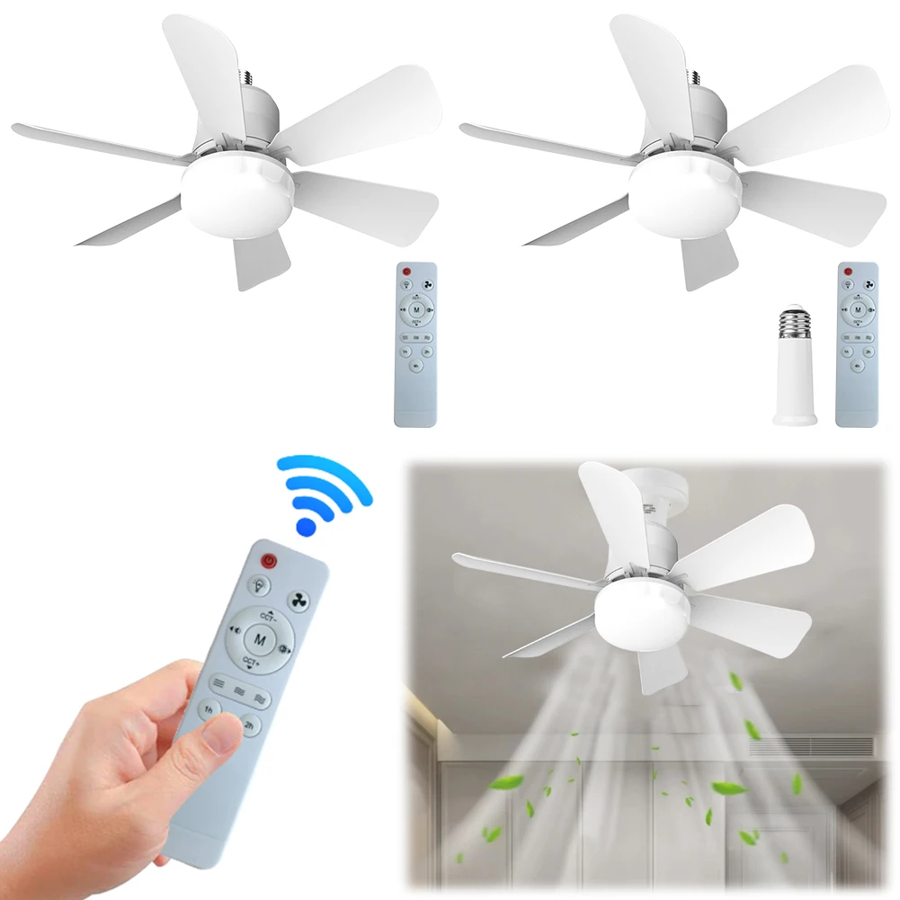 3 Gears Ceiling Fan with Lights Remote Control Small Ceiling Fan Modern Ceiling Fan for Bedroom Basement Dining Living Room