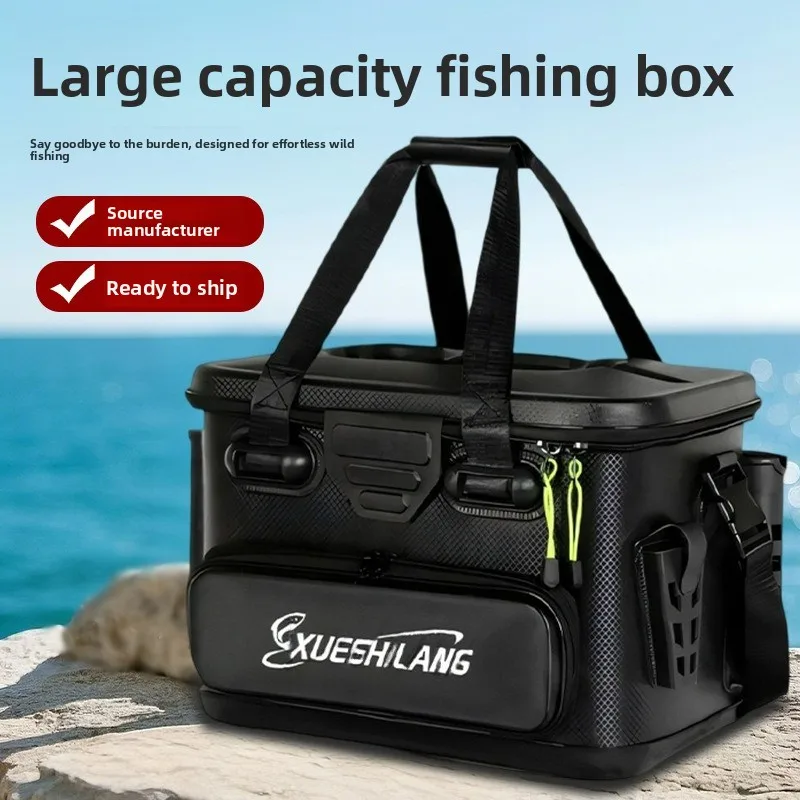 

LIANMAN Multi Functional Road Asia Box Fish Insertion Rod Durable and Portable Large Capacity Live Fish Box Fishing Supplies