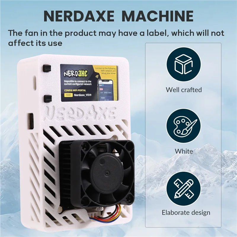 

CS-Nerdaxe Bitaxe Miner BM1366 ASIC Chip 500Gh/S Nerdminer Lottery Mining Miner Solo Lottery BTC Miner BR PLUG