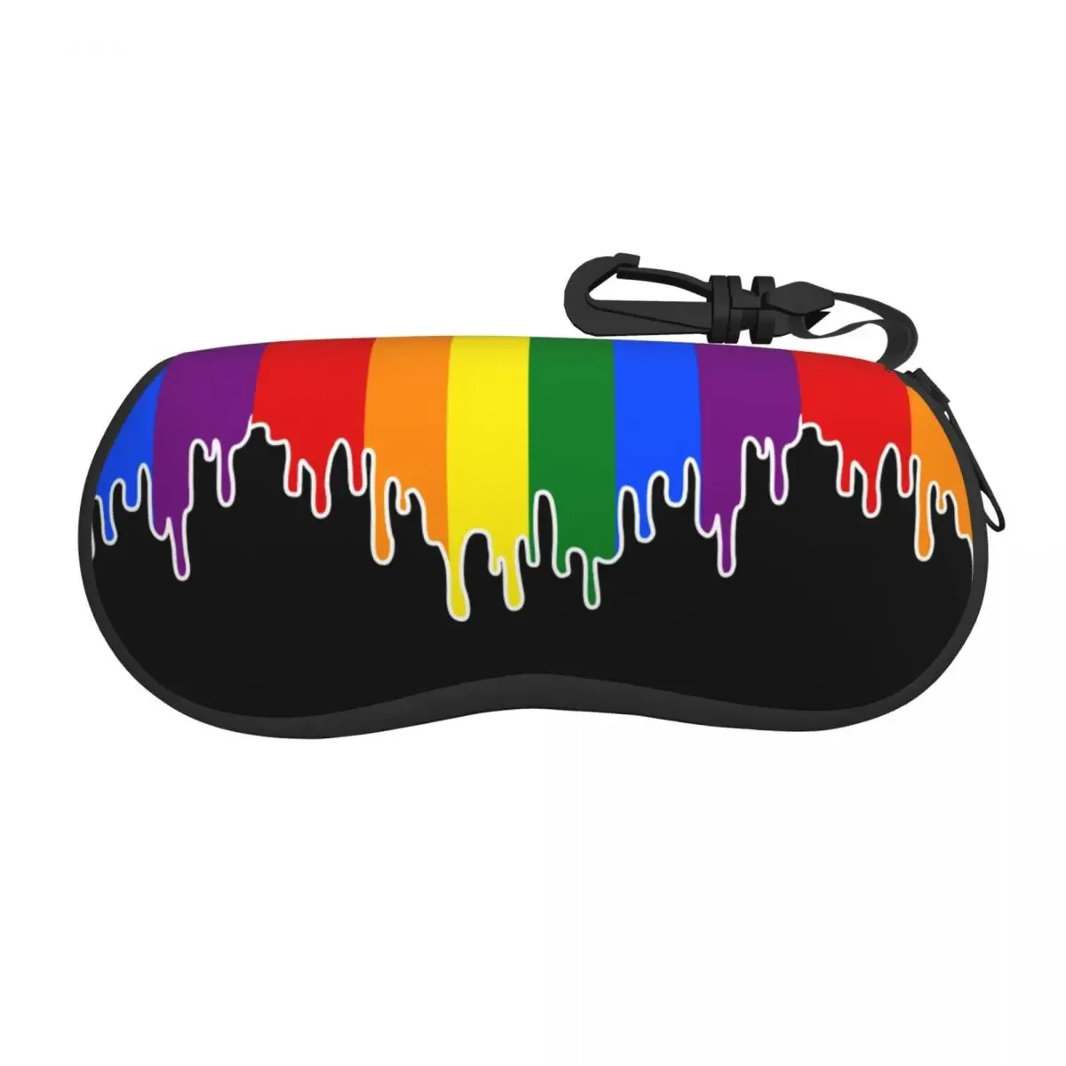 Gay Pride Flag Drip Design Eyeglass Glasses Case Men Women Soft LGBT Rainbow Lesbian Sunglasses Protective Pouch