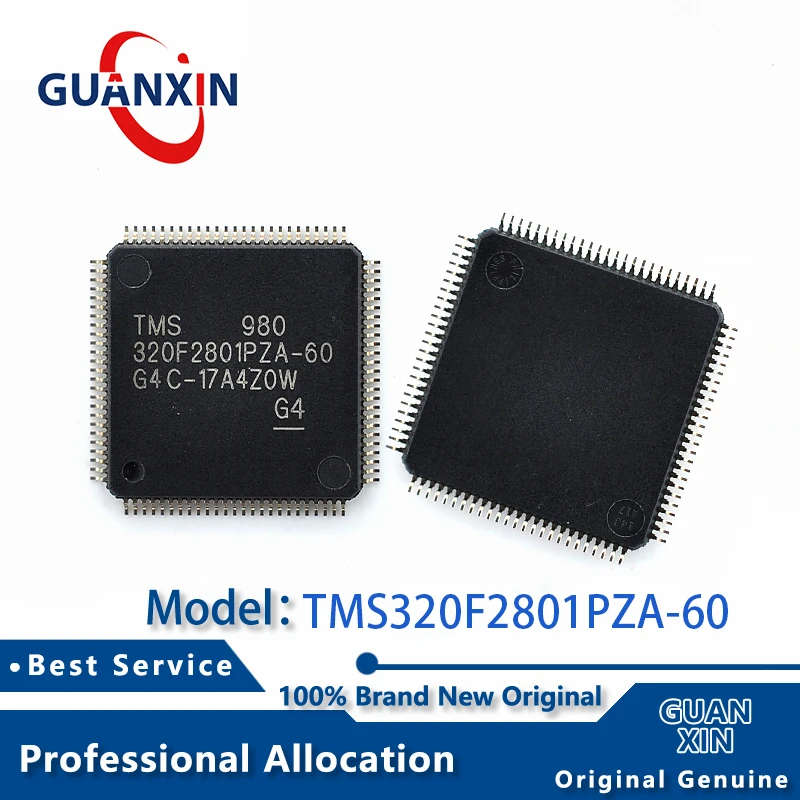 

100% New TMS320F2801PZA Marking TMS320F2801PZA-60 LQFP-100 TMS320F2801