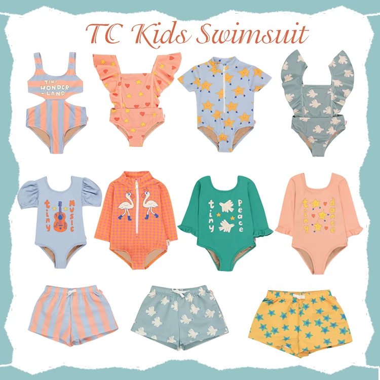Swimsuit for Girls TC Kids Baby Long-sleeve Swimwear Bikinis Surfing Separate One-piece Quick-drying Toddler Boy Holiday Outwear