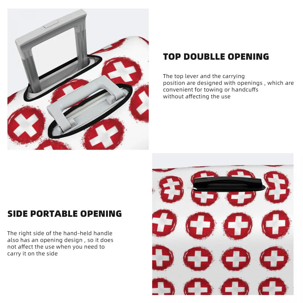 Швейцарский флаг Швейцарии, защитный чехол для чемодана, эластичные защитные чехлы для дорожного багажа на 18-32 дюймов