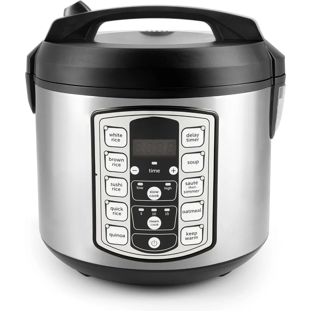 

HAOYUNMA Housewares Digital Rice, Food Steamer, Slow, Grain Cooker, Stainless Exterior/Nonstick Pot