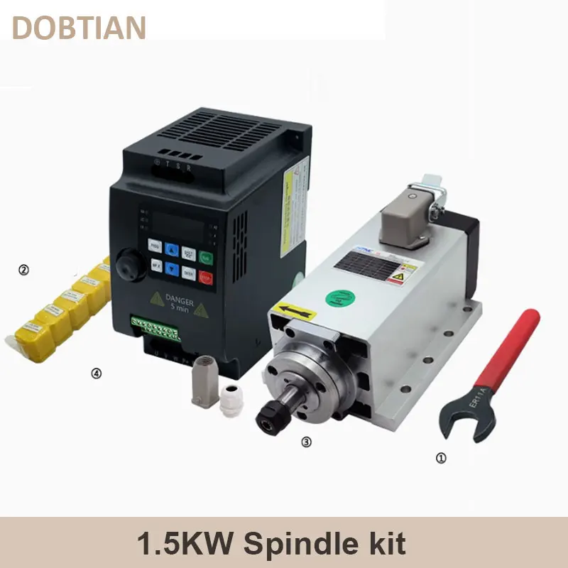 

Новое поступление, 1,5 кВт двигатель шпинделя с ЧПУ, 110 В/220 В, шпиндель ER11 24000 об/мин + 1500 Вт VFD 50/60 Гц + гаечный ключ ER11A + 9 шт. цанга ER11