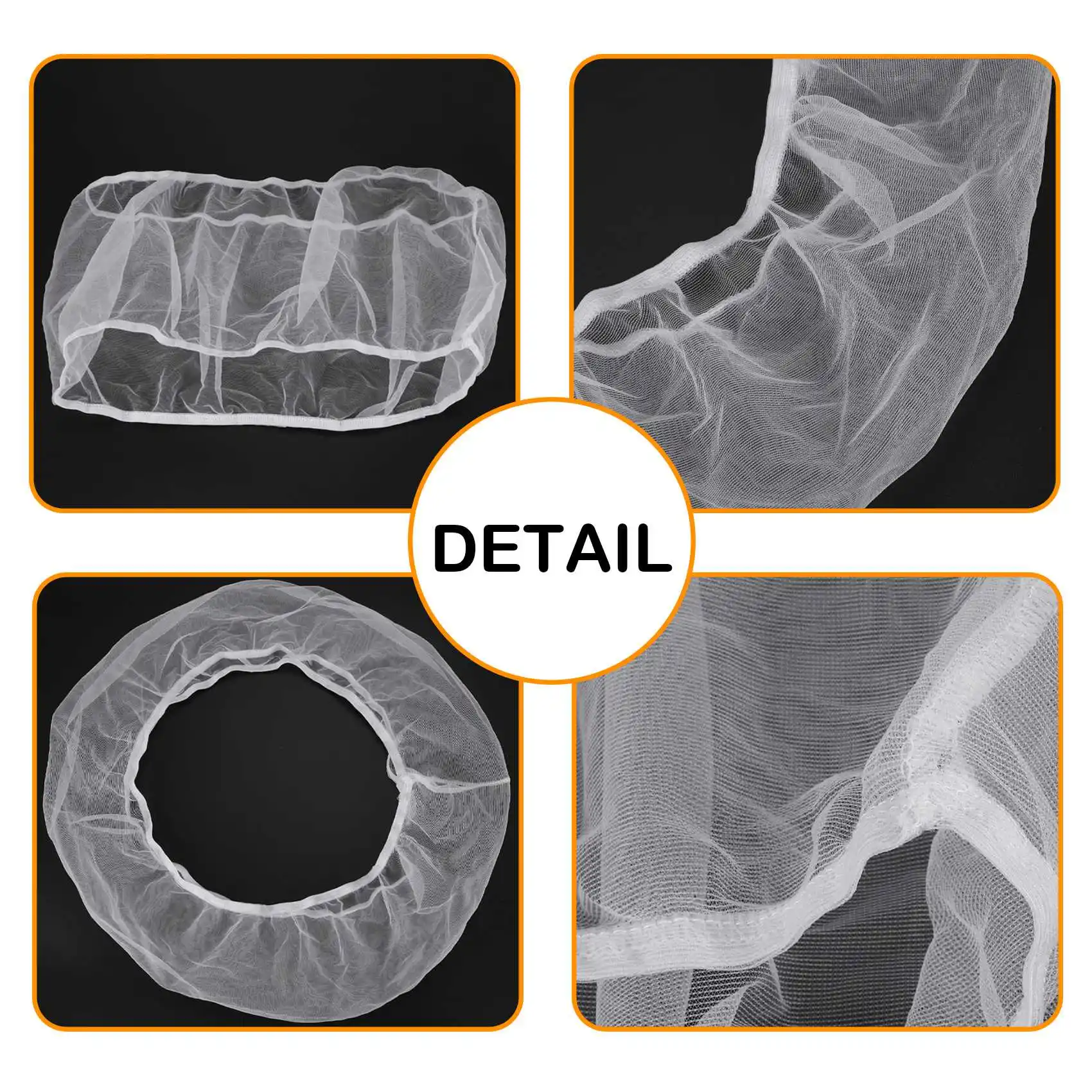 A88M غطاء قفص الطيور البذور الماسك قفص الطيور شبكة صافي غطاء تنورة الحرس (أبيض-M)