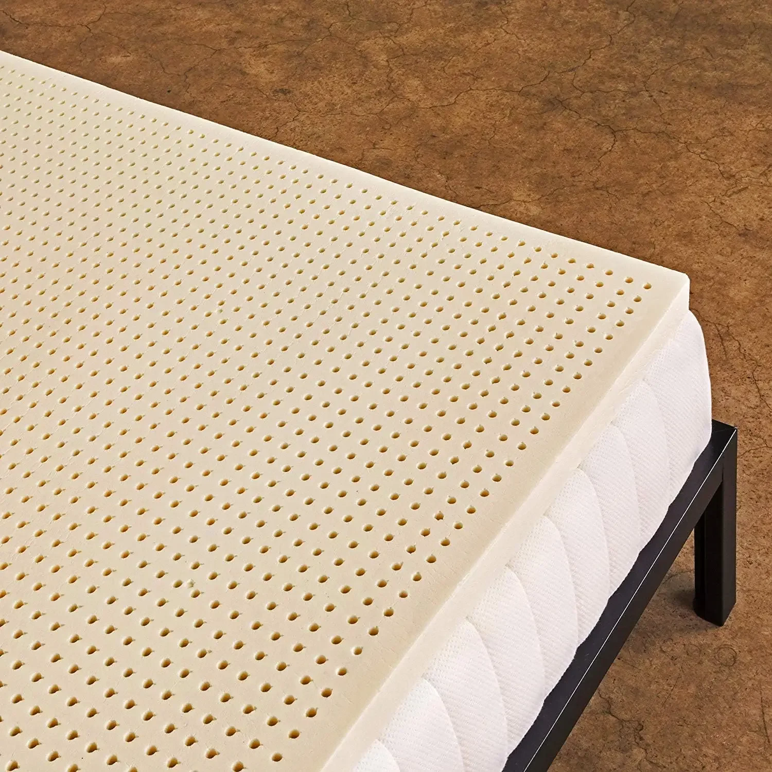 Pure Green Natural Latex Mattress Topper - Soft - 2 Inch - Queen Size (GOLS Certified Organic)