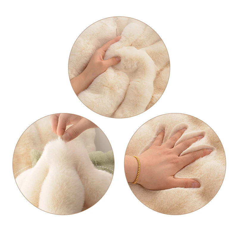 Soft Plush Cat Mat Warm Bubble Fleece Pet Sleeping Pad Universal for All Seasons Dog Blanket Kitten Puppy Rest Cushion