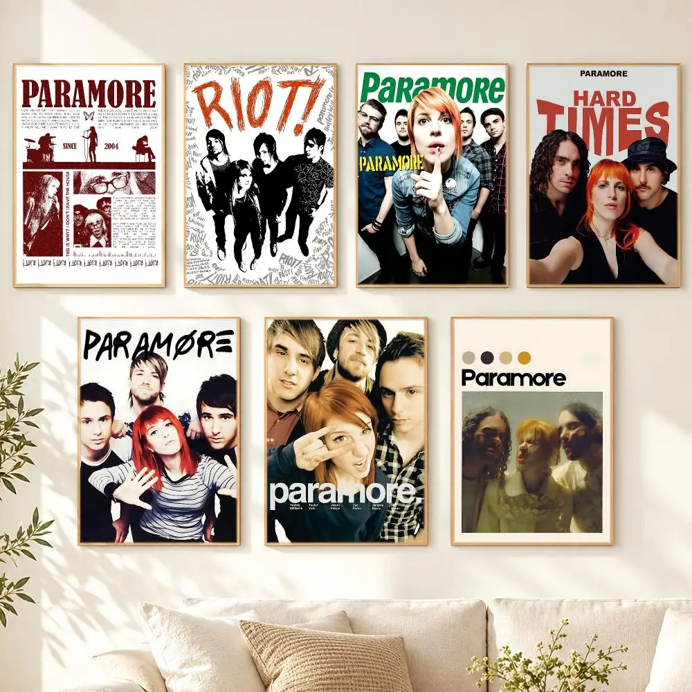 band Paramore Poster Poster HD Printing Cozy Nordic Style for Home Decor for Living Room Bedroom Cafe Gift
