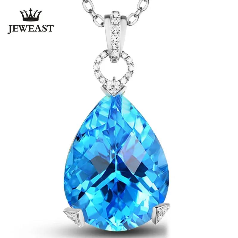 

Подвеска из чистого золота 18 карат с натуральным топазом, настоящее золото AU 750, высококлассное модное классическое ювелирное изделие для вечеринок, горячая распродажа, новинка 2025 г.