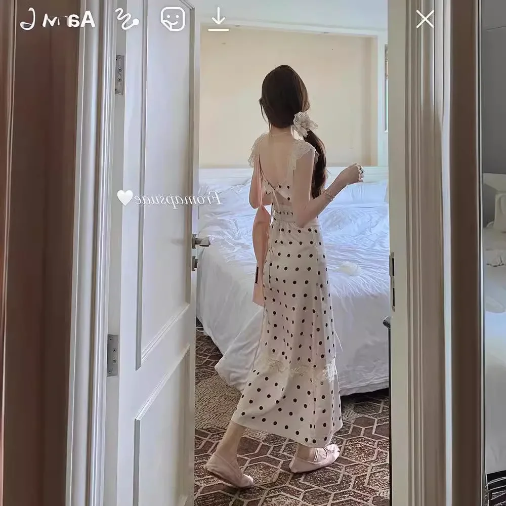 فستان طويل أنيق للتخسيس بخصر جميل للنساء لصيف 2024 فستان بنمط جديد مفتوح من الخلف على شكل قارب #3