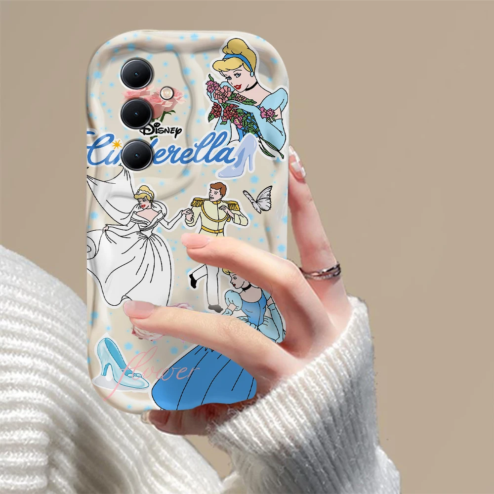 Coque de téléphone à motif de vague 3D pour OPPO Realme, étui drôle, blanche neige, mignon, modèles 12, 11, 10, 9, 8, 7, 7i, 6, 5 Pro Plus, C67, C55, C31, C35, C11, C12, C15, C20, C21Y