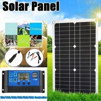 200W Solar Panel Kit 18V Solar Plate With 10A-100A Controller Dual USB Port Solar Cells Power Bank for Phone MP3 RV Car Camping