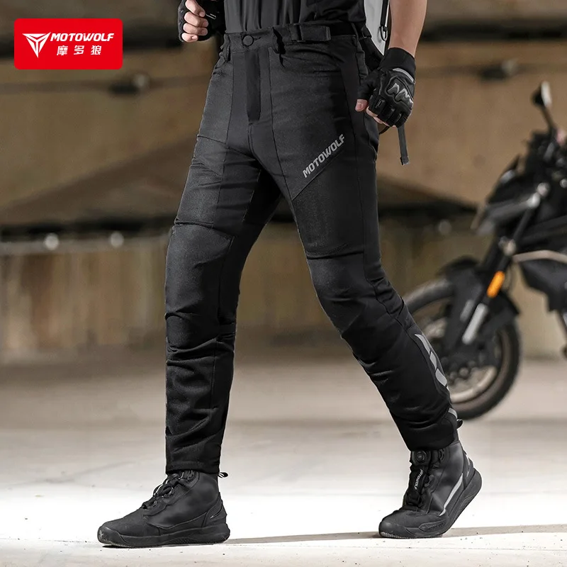 

Summer Breathable Motorbike Pants Anti Drop Wear-resistant Motorcycle Pants CE Protective Gear Commuting Moto Riding Pants