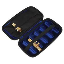 6 Slots Saxophone Mouthpiece Case Abrasion Resistant With Flannel Bag Accessories Portable Saxophone Reed Case Clarinet Accessor