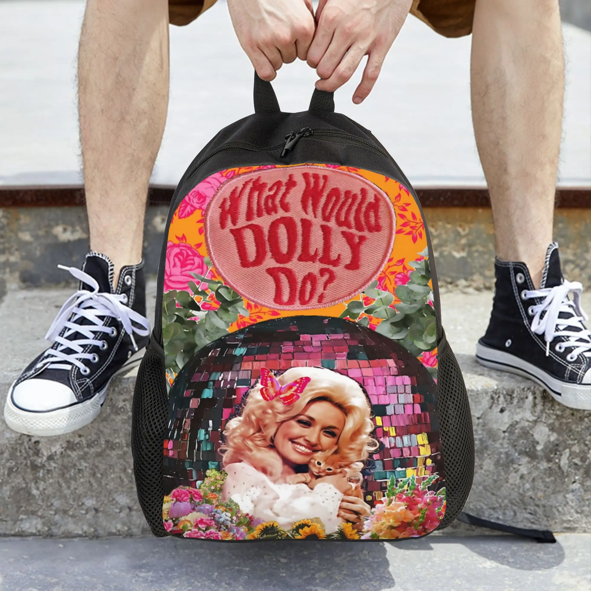 Fashion Dolly Parton backpack  mochila Casual Work Office Sturdy Shoulder Rucksack
