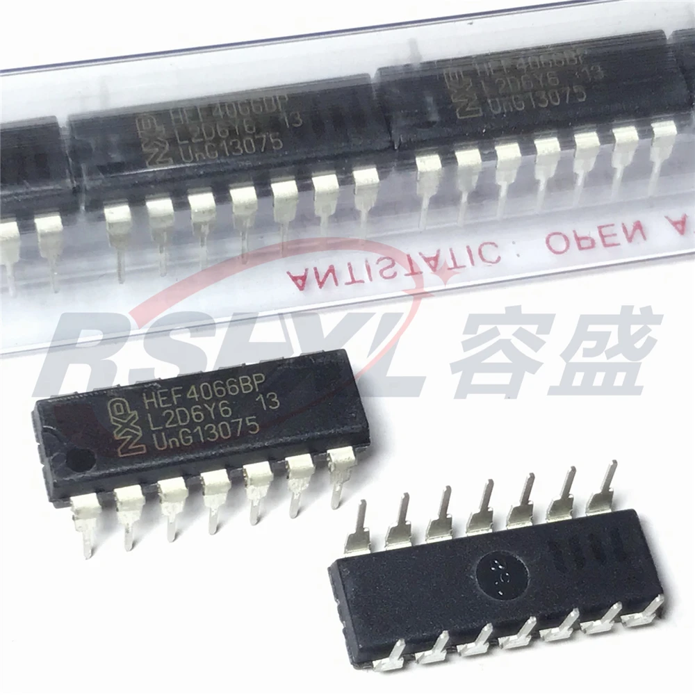 HEF4066BP HEF4066B HEF4066 DIP-14P baru asli 10 buah/lot