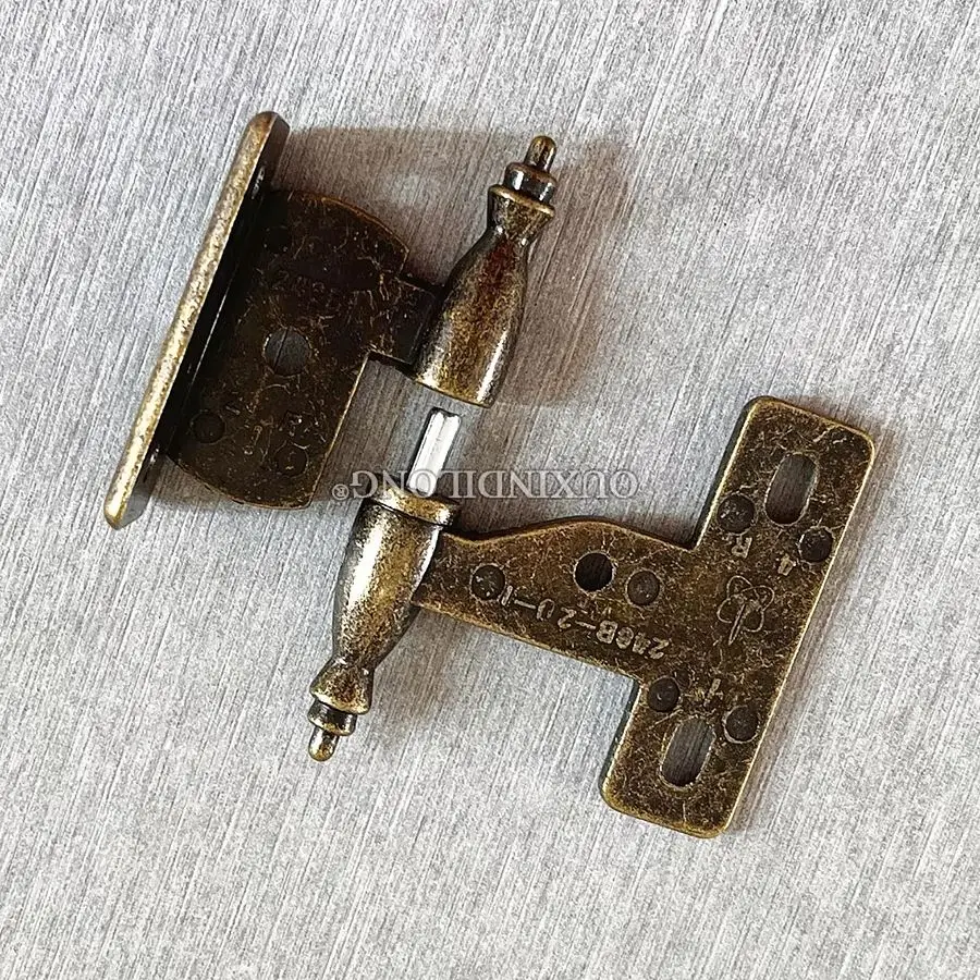 HOT 6Pairs Zinc Alloy Furniture Hinges Cupboard Wardrobe Closet Bookcase Dresser Cabinet Door Hinges