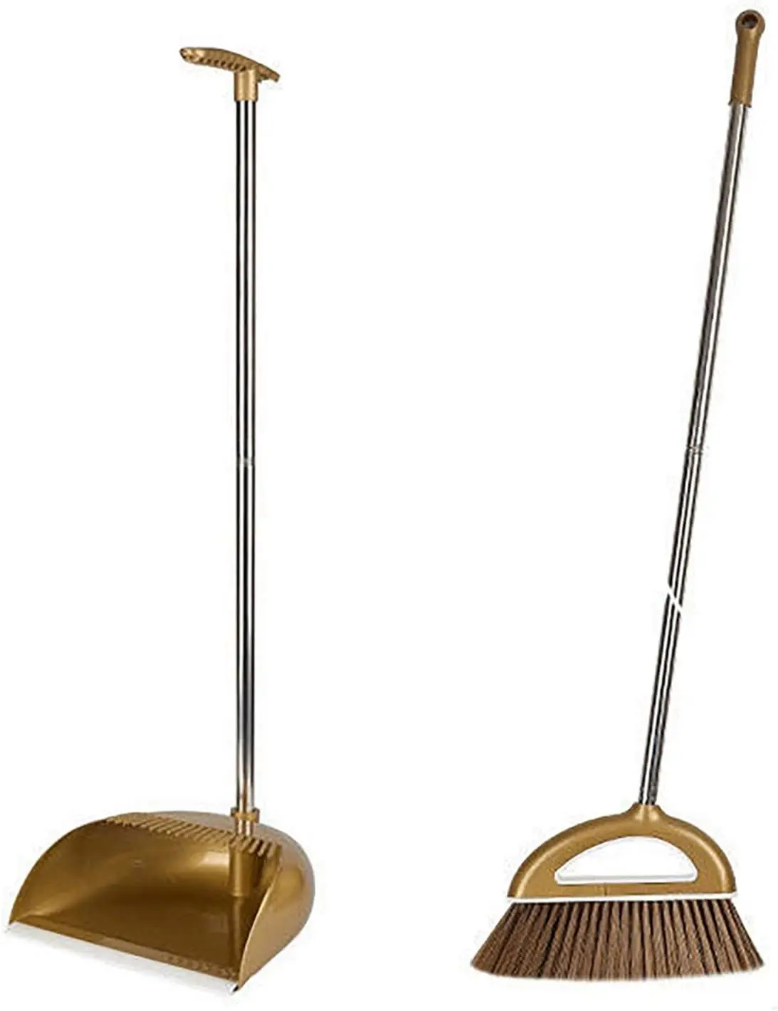 

Набор для уборки дома и кухни: метла с длинной ручкой и совок-лопатка для подметания стоя на месте