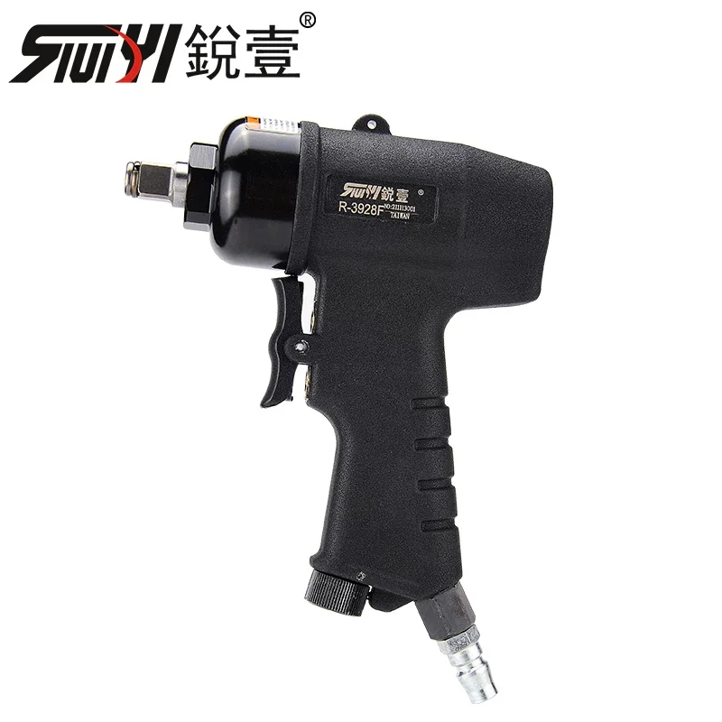 Ruiyi R-3928F Mini Short-Shaft Air Wrench with High Torque 1/2 Industrial-Grade Pneumatic Wrench Lightweight Small Air Gun Assembly