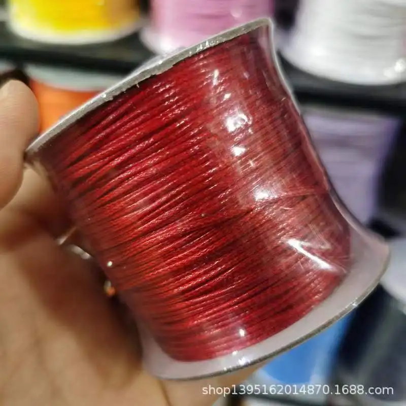 

0.5/0.8/1.0/1.5/2mm wax rope Wax thread Cotton cord line for making bracelet necklace thread string inelasticity cord
