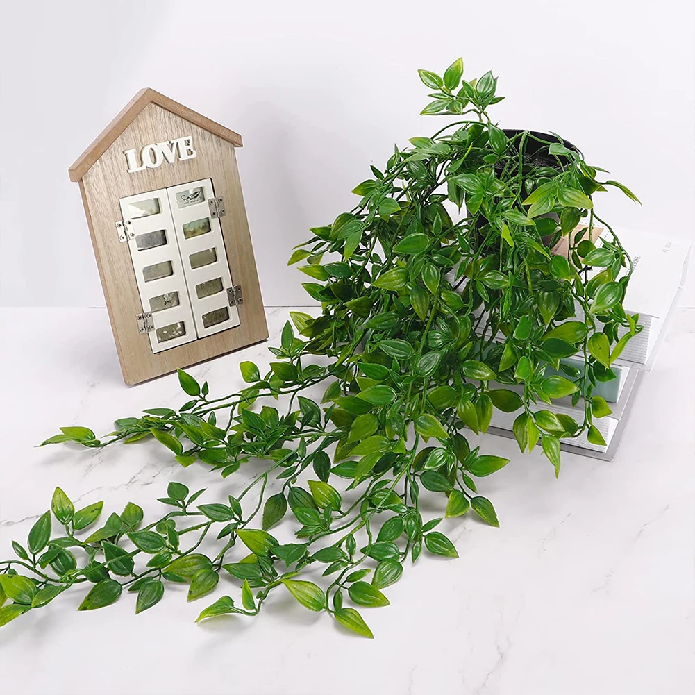 Artificial Hanging Plants Small Fake Potted Plants For Indoor Outdoor Shelf Wall Home Decoration