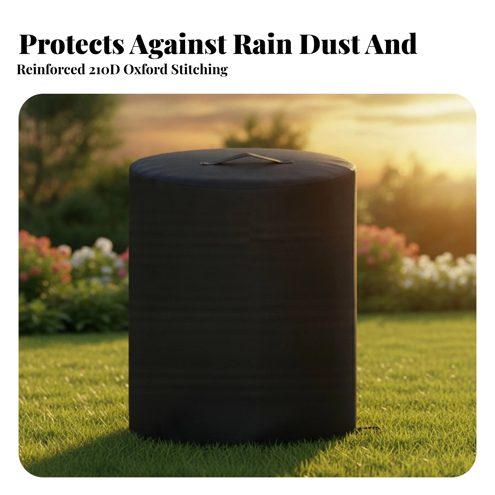 Round Fire Fire Bowl Cover Weatherproof Fire Fire Bowl Cover with Drawstring Waterproof Dustproof for Backyard, Garden