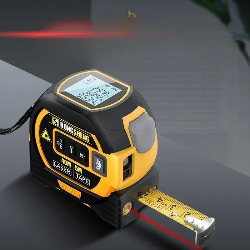 

Three in One Tape Measure 40M/60M Optional Infrared Laser Ranging Intelligent High-precision Measuring Instrument Tools