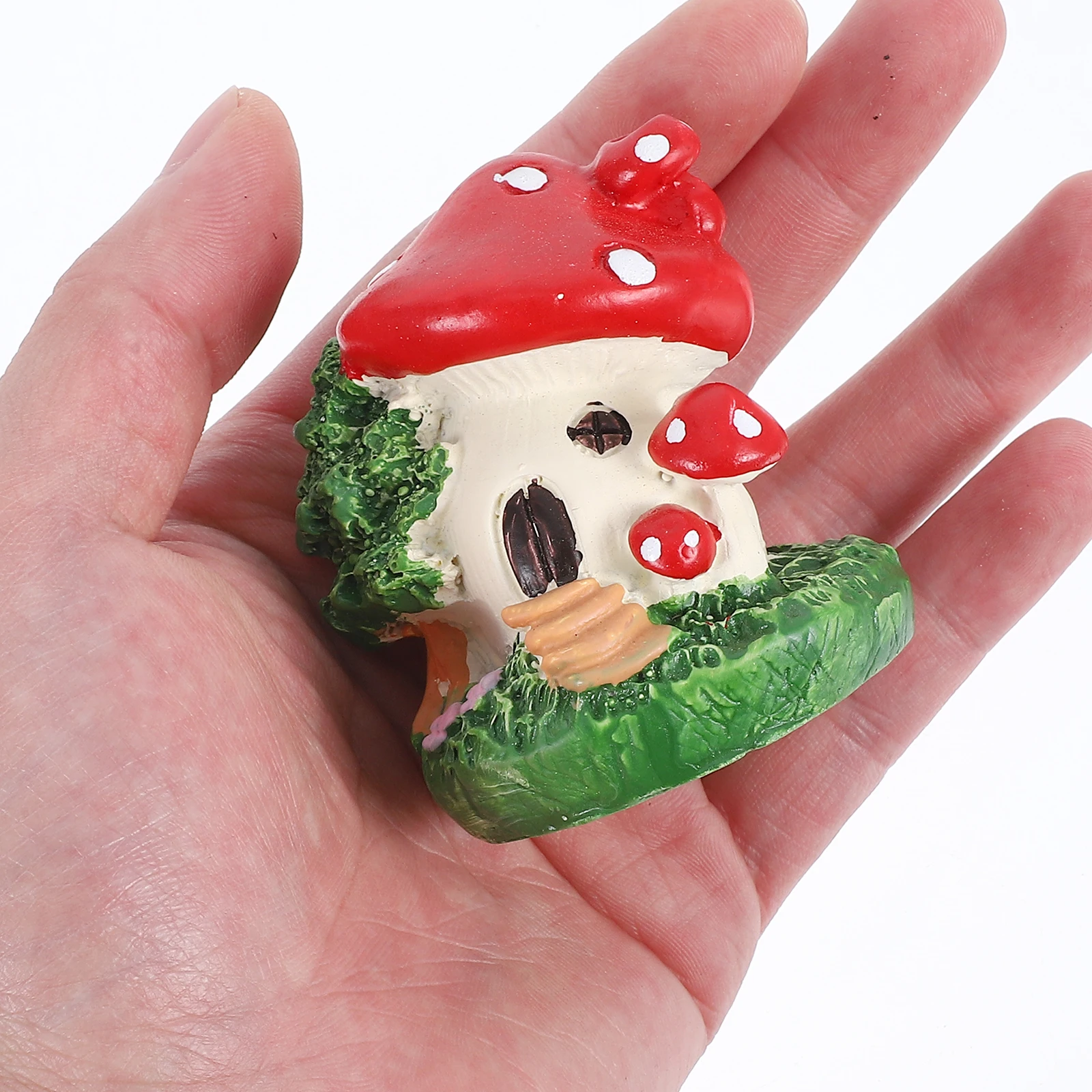 

Microscopic L scape Fish Tank Decor Mushroom House Statue Miniature Resin Figurines Small Mushrooms Bonsai Aquarium Decorations