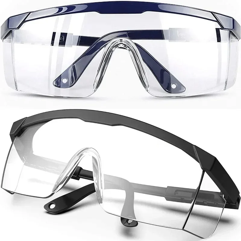 Lunettes de sécurité anti-éclaboussures, 2 pièces, lunettes de protection pour le laboratoire, lunettes de protection industrielles anti-vent et anti-poussière, lunettes de cyclisme