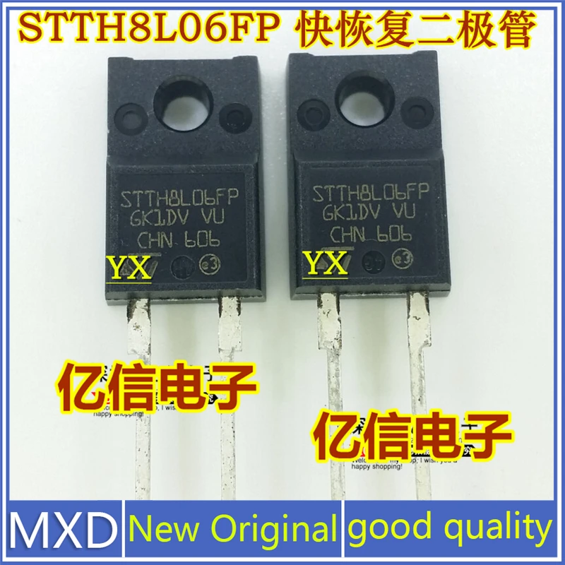 5Pcs/Lot New Original STTH8L06FP Fast Recovery Diode TO220F-2 Good Quality