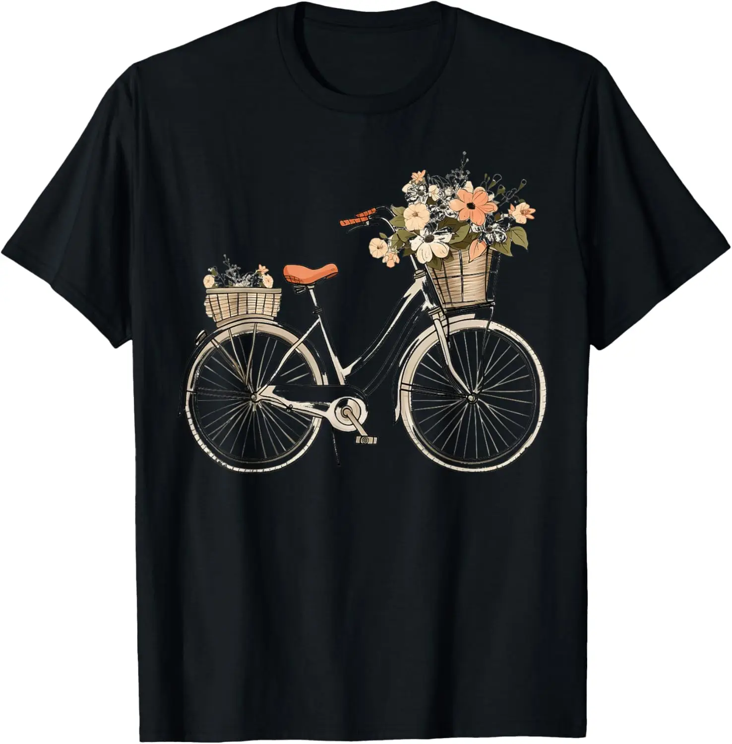 

Vintage Floral Bicycle T-Shirt Motorcycle