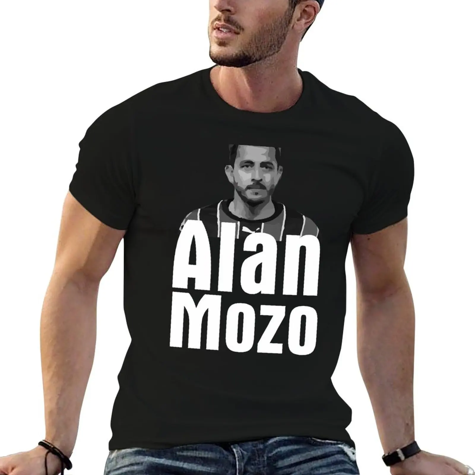 Camiseta con diseño artístico de Alan Mozo, camisetas para hombre, camiseta divertida de algodón para hombre, camisetas con estampado gráfico para hombre