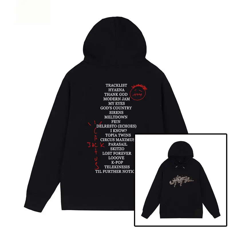 2024 New Fashion Travis Scott Hoodie Utopia Hip Hop Vintage Graffiti Hoodie Jacket Menswear Top Streetwear