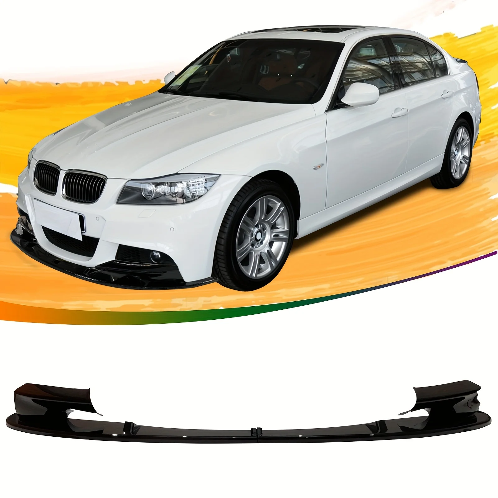 

Front Bumper Lip For BMW E90 2006 2007 2008 2009 2010 2011 M3 Sedan 323i 325i 325xi 328i 328i XDrive STP-Style Splitter