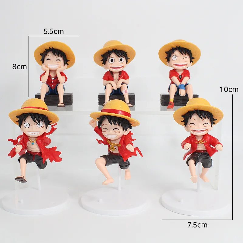 Statuetta Artigianale One Piece Versione Q, Luffy Sorridente Re della Navigazione, Blind Box, Ciondolo Fatto a Mano Luffy Zoro, Ornamenti Trendy