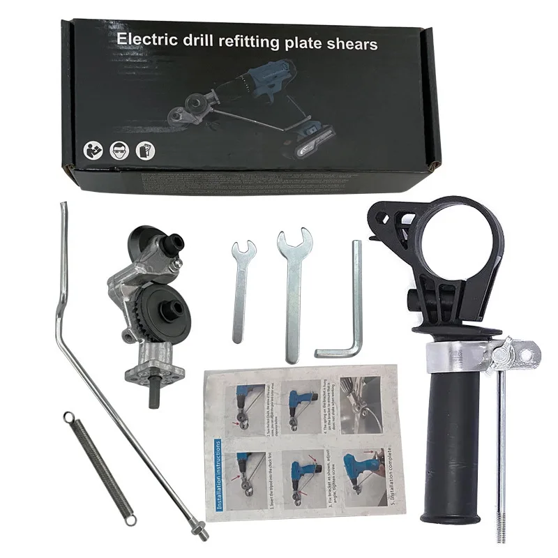 Multifunktionale elektrische Handbohrmaschine zum Plattenschneider, elektrische Bohrmaschine, Eisenblechschneider zum Metallplattenschneider, Werkzeugzubehör