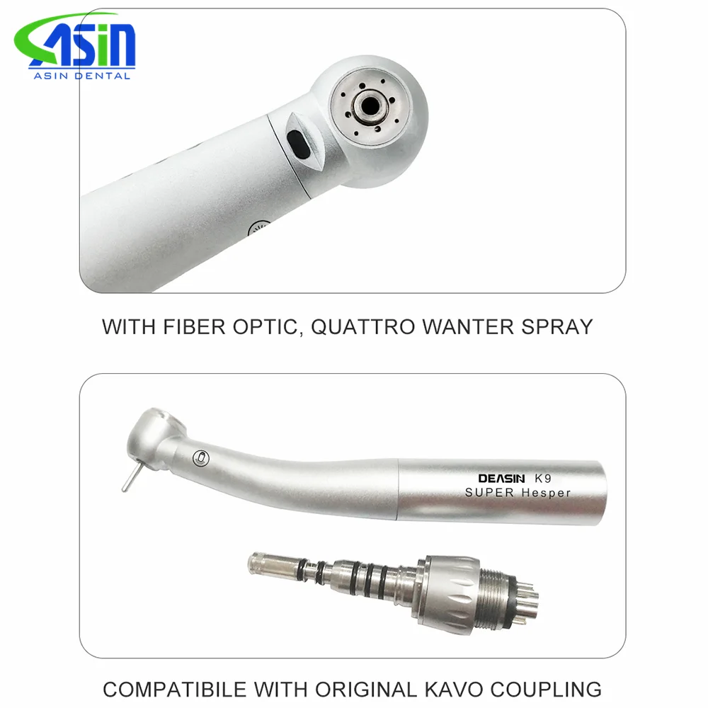 Dental high speed Hand Piece Led Light Turbine with ceramic Bearing turbina dental led Handpiece for kavo Quick Coupling