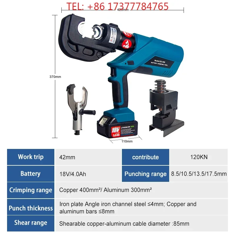 YJ--EZ-400 H Multifunction Electrohydraulic Cable Cutting, Crimping and Punching Three in One