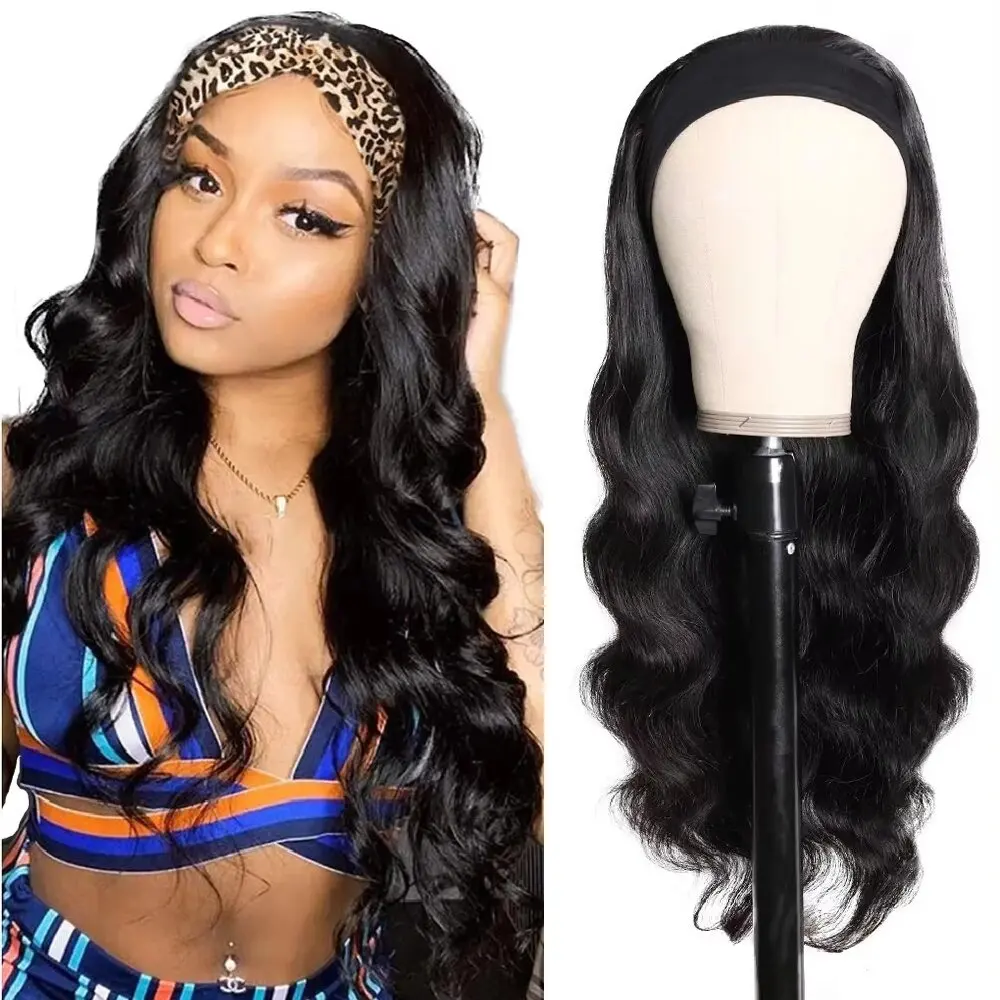 Cheap Machine Made Body Wave Human Hair Headband Wigs Body Wave 150% Density Wave Hair Headband Human Hair Wigs For Black Women