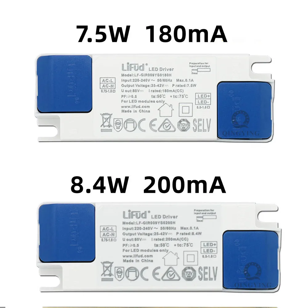 2 pz/lotto iFud LED Driver 5.6-23.4W 135mA 160mA 180mA 200mA 250mA 300mA 350mA 400mA 450mA 500mA 550mA 600mA 25-42V Power Transform