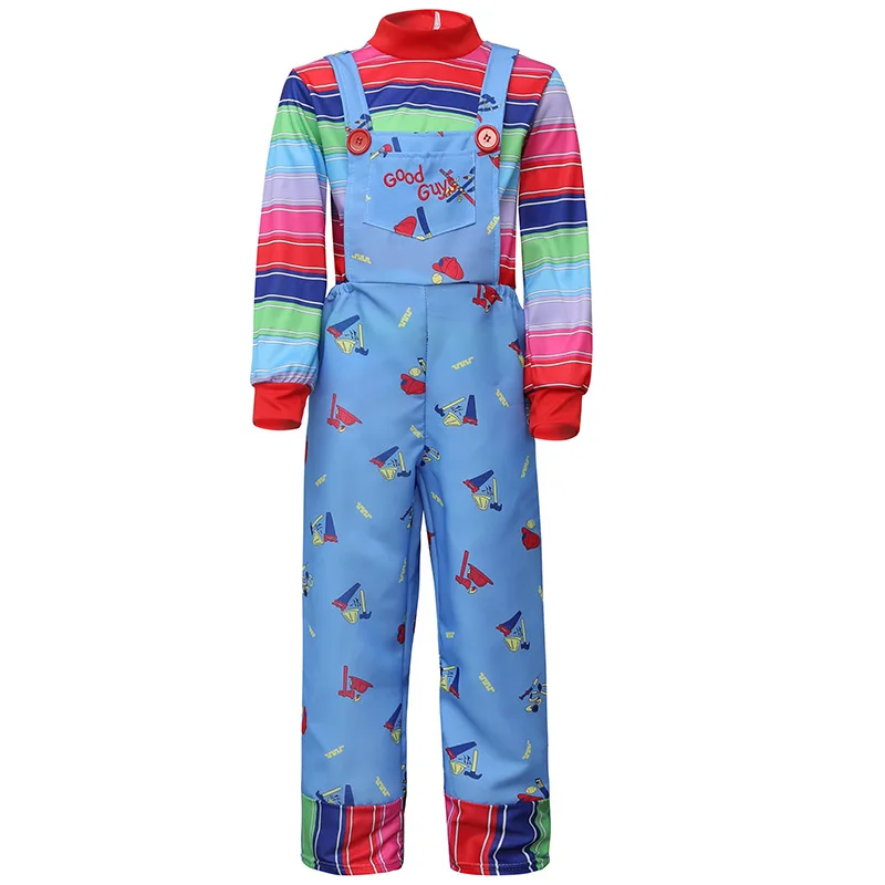 Boys 2pcs Sets Chucky Jumpsuits Tops Movie Horror Child Play Carnival Kids Outfits Toddler Boys Clothing Easter Birthday Gift
