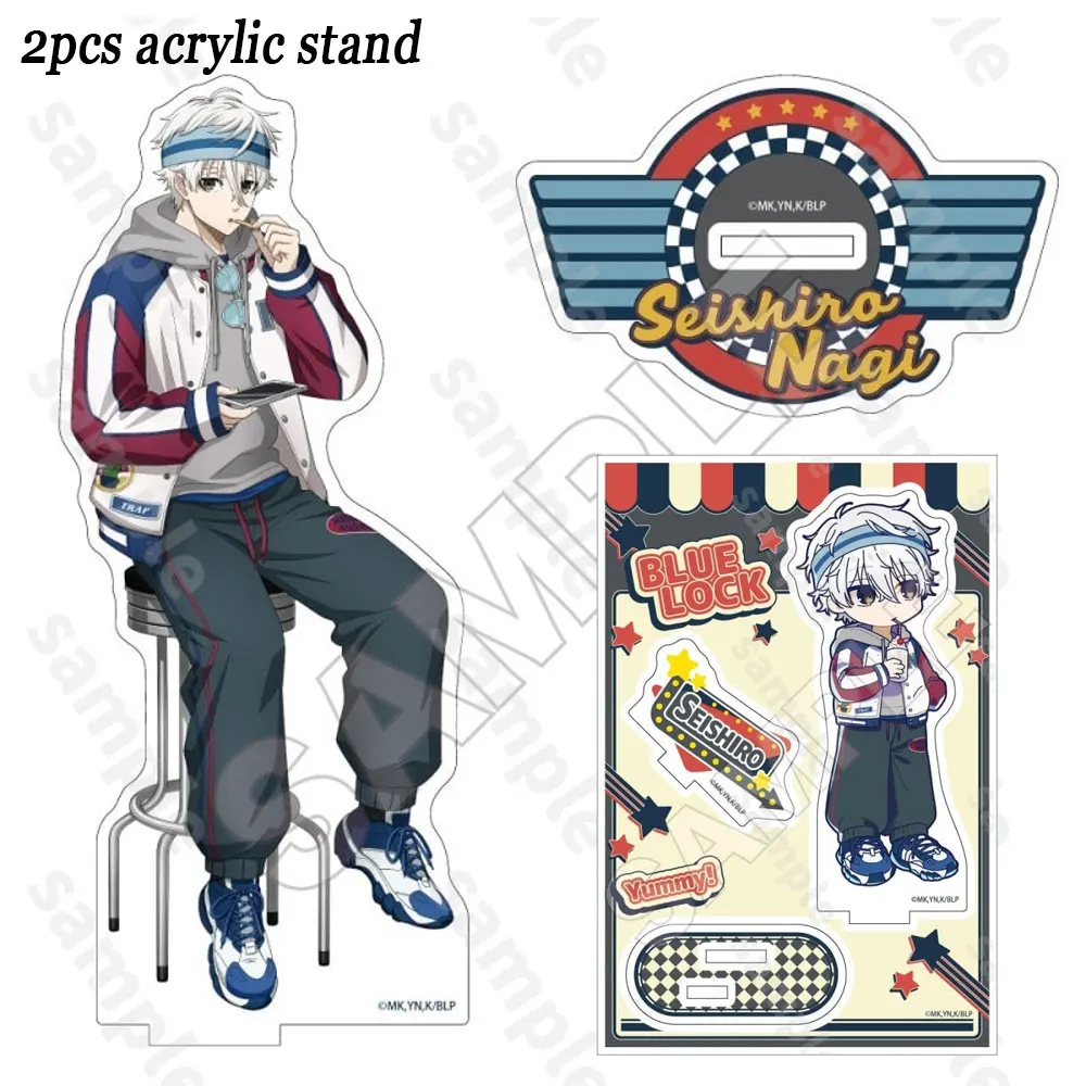 

Blue Lock NOPPOP Ver. Acrylic Stand American Retro Rin Figure Desk Ornaments Seishiro Nagi Q Statue Yoichi Isagi Cute Doll Toys