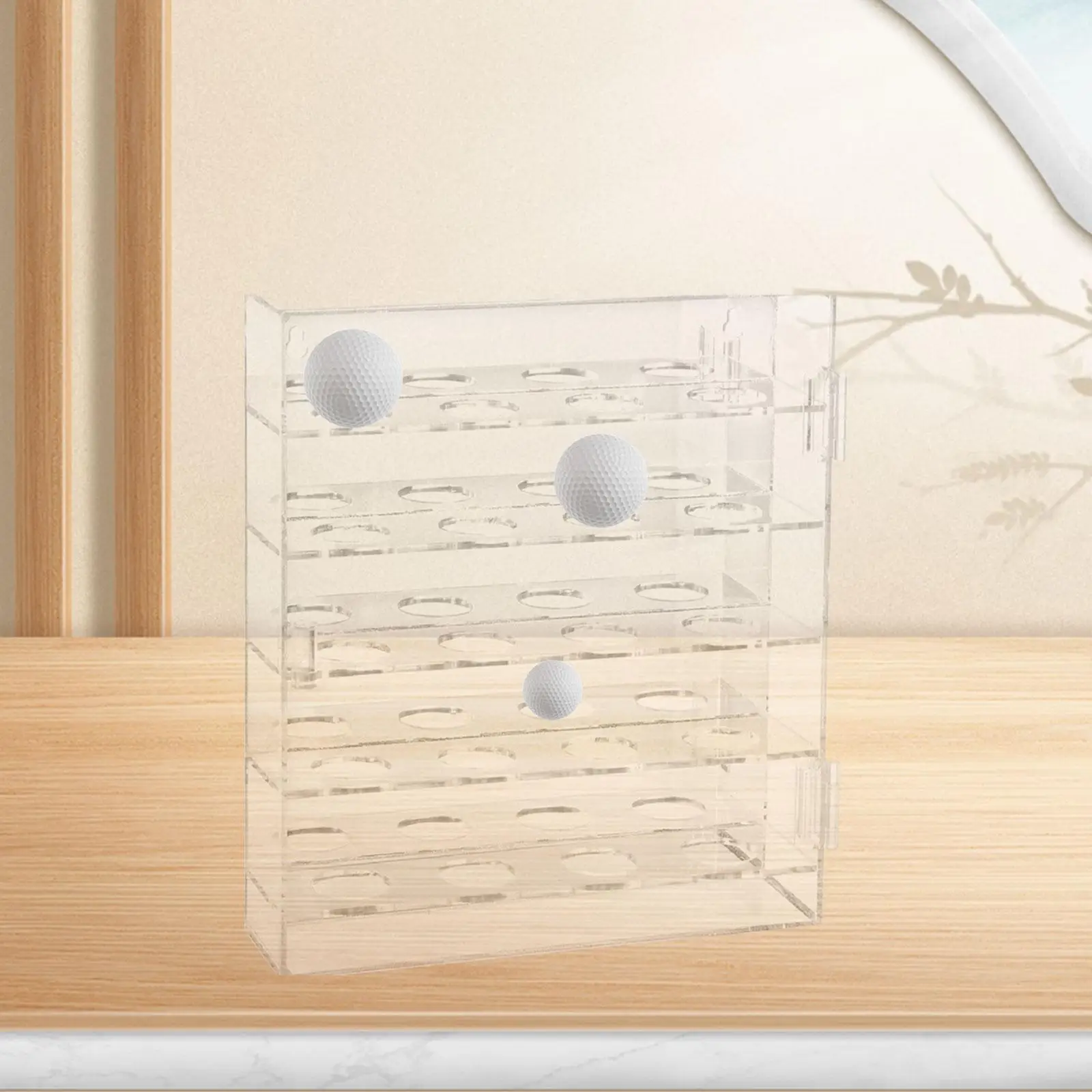 

Golf Ball Display Case Storage Golf Clubs Shelf Wall Mount Golf Ball Holder
