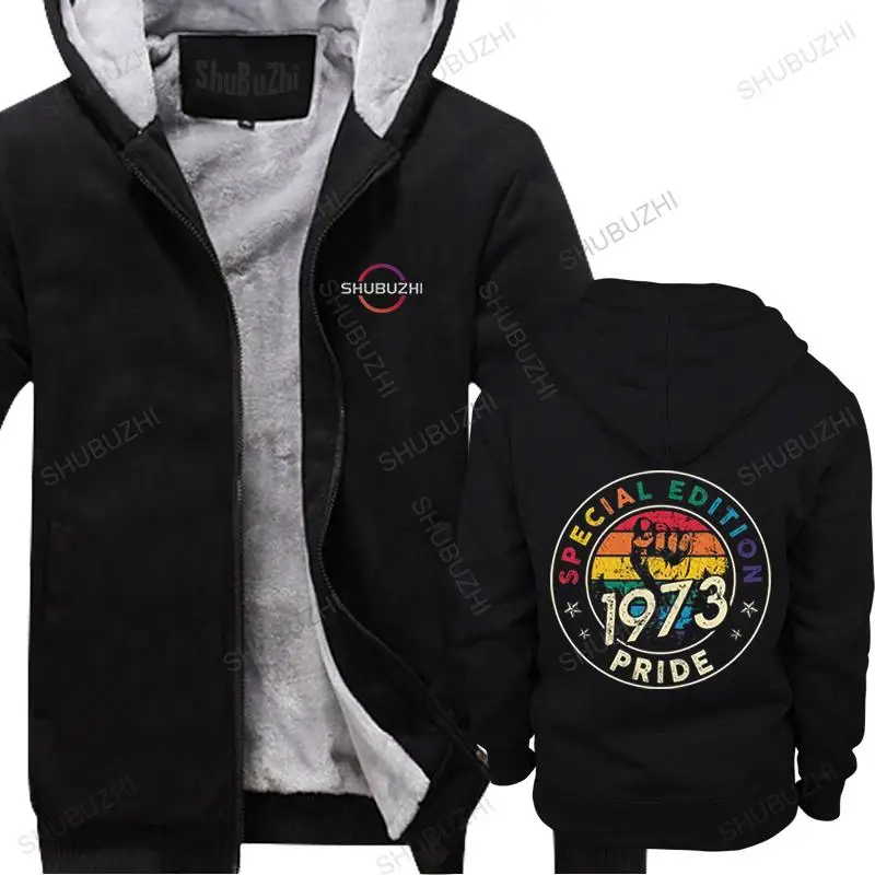 

Vintage 1973 hoodies Gay Pride LGBT Gift Equality Outfit Birthday fall Men fall Years Old fleece Cotton thick European size