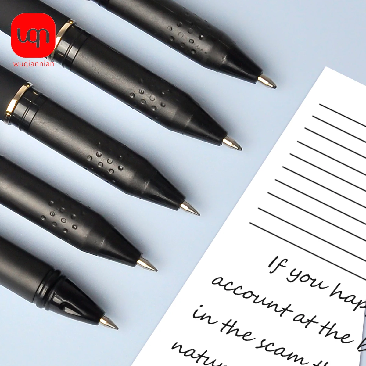 قلم جل ذو سعة كبيرة WQN 0.5/0.7 مل، قلم مكتب للكتابة السلسة 3/6/12 قطعة #5