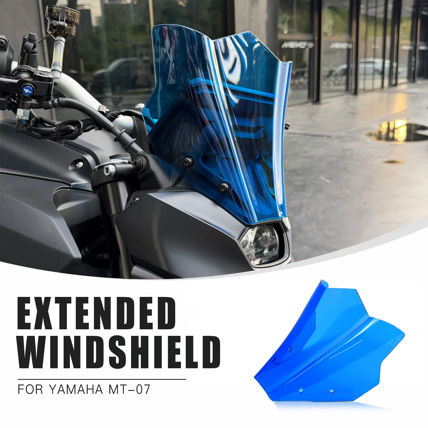 Windproof Motorcycle Windshield Wind Deflector Windscreen Accessories For YAMAHA MT-07 MT07 2025 2026